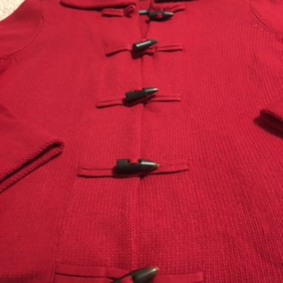 Vintage Talbots Sweater/Jacket with Toggle Buttons  Size M  Italian Yarn - Picture 5 of 10